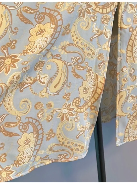 NWOT Dizzy Lizzy Light Blue and Yellow Tie-Front Puff-Sleeve Dress Never Worn - Picture 7 of 12